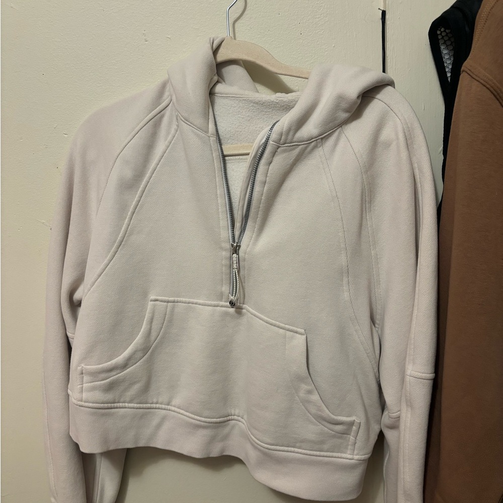 lululemon athletica Tan Crop Sweatshirt with Relaxed Fit